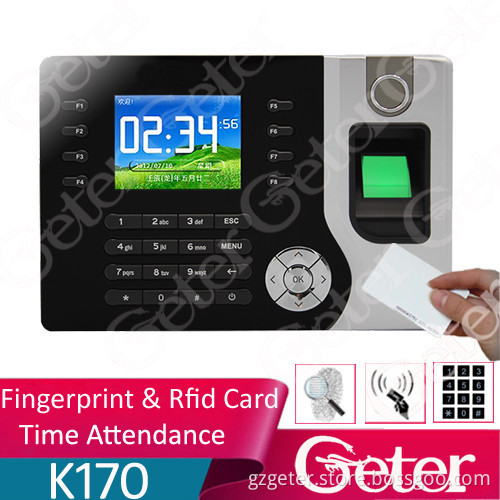Competitive Price Biometric Fingerprint Time Attendance/Time recording/Time clock with 2.8' TFT LCD color screen(K170)